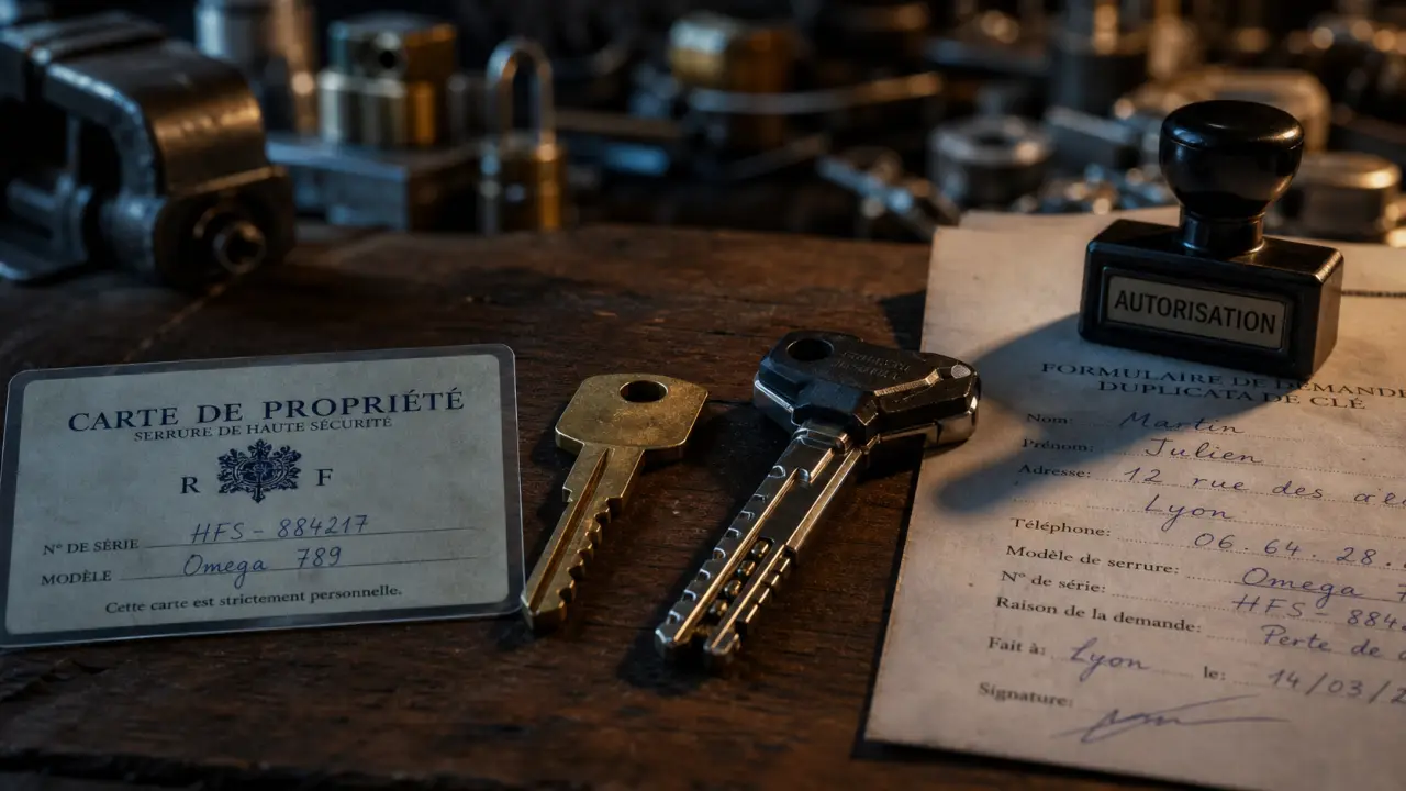 Faire des double de clef avec carte de propriété, serrurier et autorisation