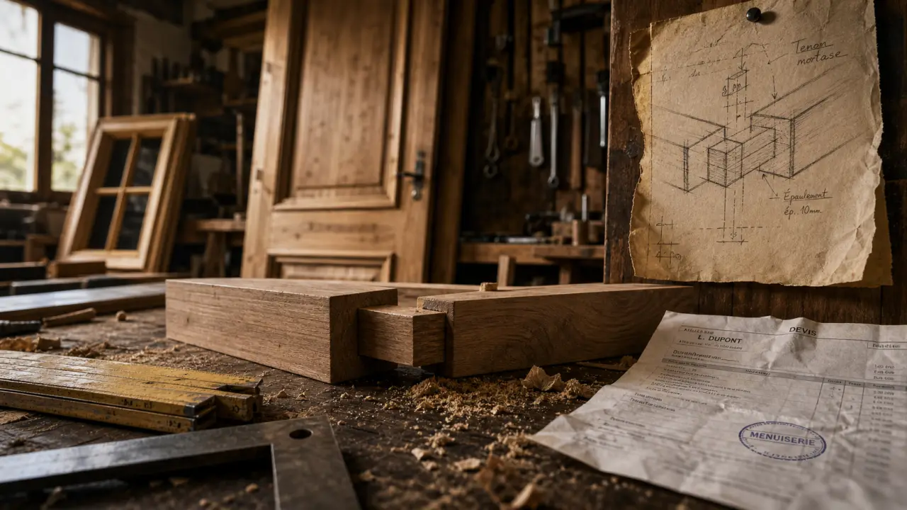 Atelier de minuserie : tenon mortaise et menuiserie intérieure