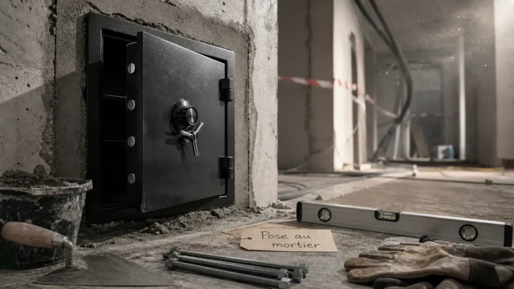Coffre-fort à sceller : le mur, la serrure et la pose qui font la sécurité