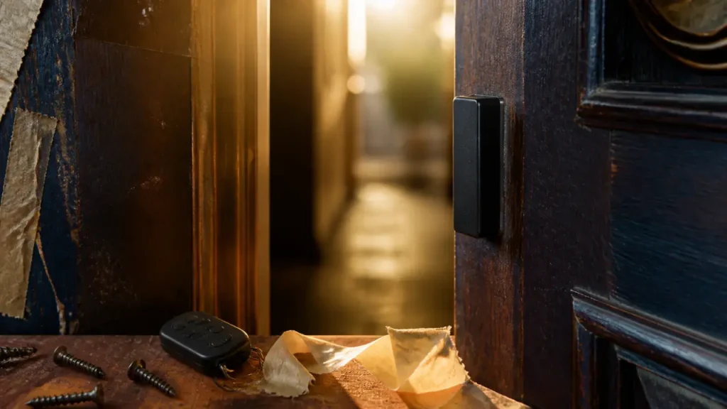 Détecteur d’ouverture de porte : portée, IP55 et alertes à vérifier avant d’acheter