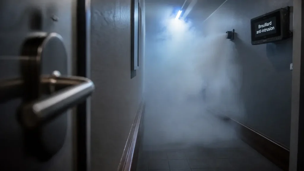 Brouillard anti cambriolage : fumée opaque anti intrusion en 60 s