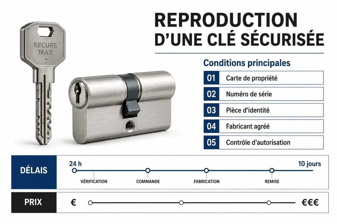 Clé porte blindée : conditions de reproduction, documents requis, délais et prix