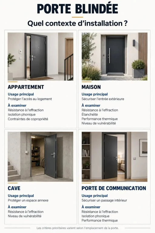 Fichet porte blindée : critères de choix selon l’appartement, la maison, la cave ou la porte de communication