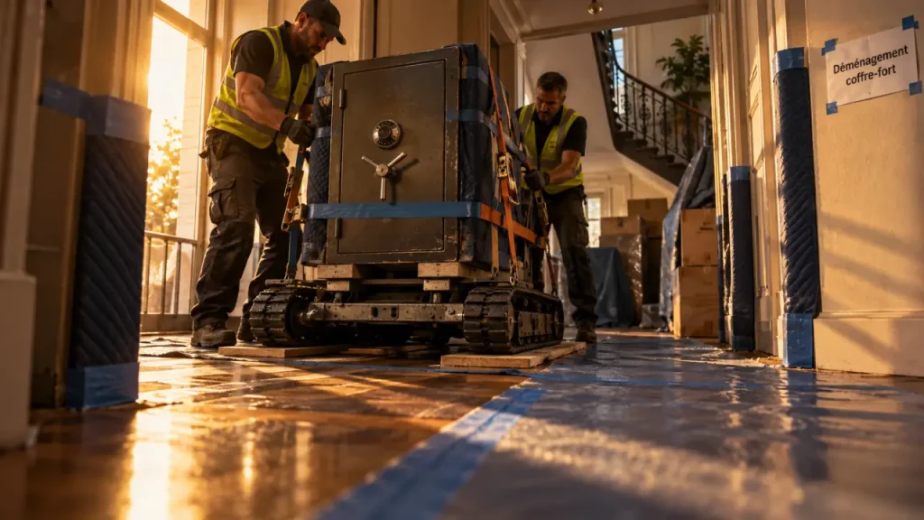 Déménagement de coffre-fort : l’erreur de manutention qui endommage les sols et les escaliers